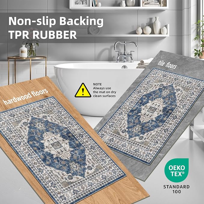 Washable 4-Piece Kitchen Floor Mats: Farmhouse Non-Slip Kitchen Sink Rug Easy - Image 7