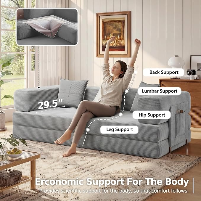 MoonSpeak 78.8''Sleeper Couch Bed - Image 8