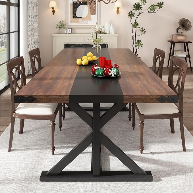 Hlivelood 71 Inch Dining Table for 6 People, Rectangular Kitchen Farmhouse by Hlivelood