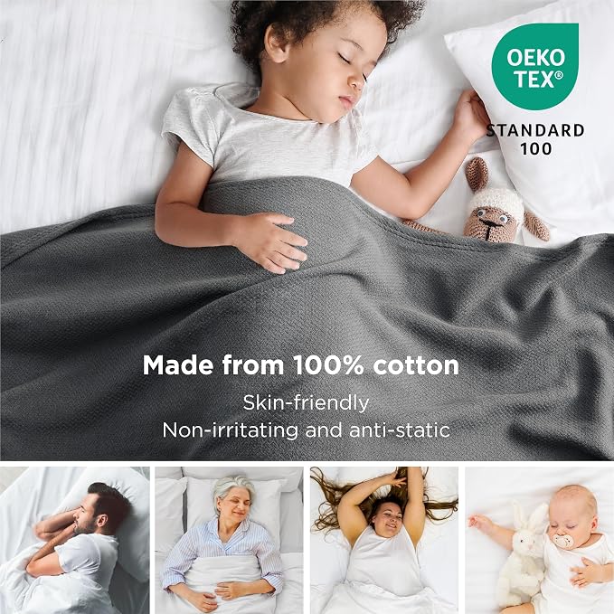 Bedsure GentleSoft 100% Cotton Blanket Twin XL Size - Image 2