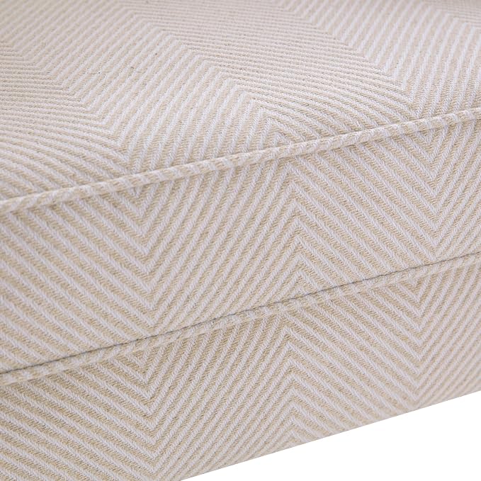 HUIMO Printed Wingback Accent Chair, Linen Upholstered High Back Armchair - Image 3