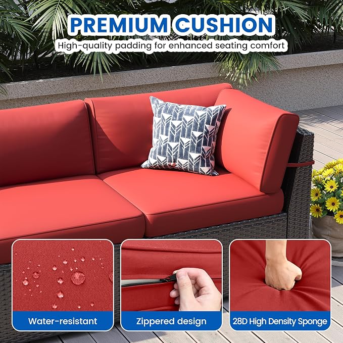 Patio Furniture Sets, 7-Piece Outdoor Patio Furniture - Image 5