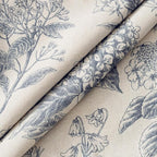 Set of 2 Euro Floral Pillow Covers 24x24 Inch Light Blue | Decorative Neutral - Image 2