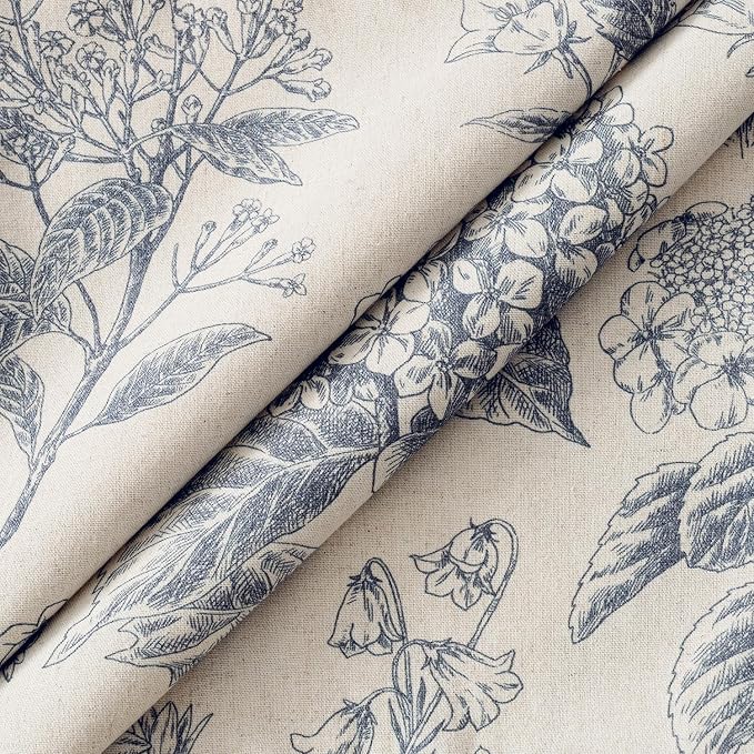 Set of 2 Decorative Floral Pillow Covers 16x16 Inch Light Blue | Neutral - Image 2
