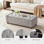 Huatean Home 48" Ottoman with Storage, Storage Ottoman Bench with Safety Hinge - Image 5