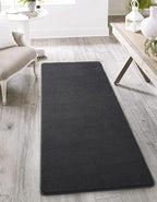 Small Area Rugs for Bedroom, 2×4 Non Slip Runner Rug, Dark Grey | Washable - Image 2