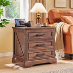 ACCOHOHO Farmhouse Nightstand - Image 3