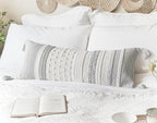 Gray Decorative Lumbar Pillow Cover 14x36, Farmhouse Lumbar Throw Pillow - Image 3