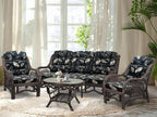 Malibu Lounge Set of 4: 2 Natural Rattan Wicker Chairs, Three-Seater Sofa and by Wickerix