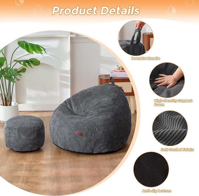 MAXYOYO Kids Bean Bag Chair - Image 7