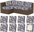 8Pcs Outdoor Cushion Covers, Stretch Patio Furniture Couch Chair Slipcovers | by VORSHAPE