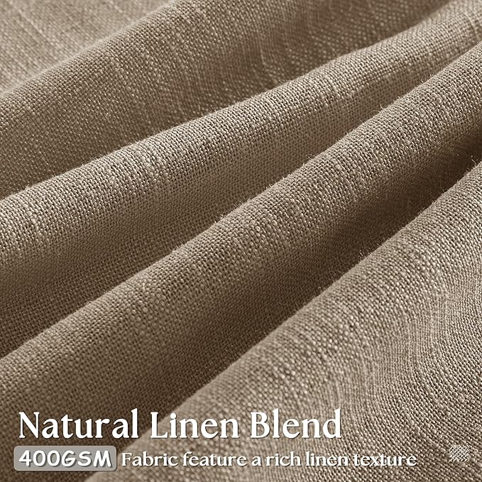 94 Inch Light Filtering Pinch Pleated Linen Curtains - Image 2