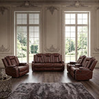 3-Piece Leather Power Recliner Sofa Set - Image 9