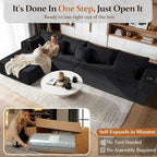 138" Oversized Cloud Sectional Couch, Comfort L Shaped Boneless Couch - Image 3