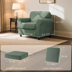 SUBRTEX 3 Pieces Stretch Sofa Slipcover Sets Couch Cover Sets Backrest Cushion - Image 3