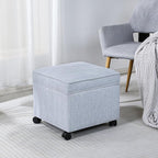 Adeco 17.5 inch Square Storage Ottoman - Image 2