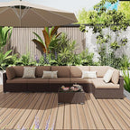 KIGOTY 7-Piece Patio Furniture Set, All-Weather PE Rattan Outdoor Sectional Sofa - Image 9