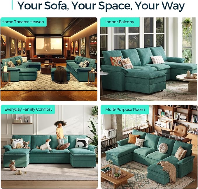 LINSY HOME Chaise Modular for Sectional Sofa, Cloud Sofa Lounge - Image 6