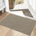 BEQHAUSE Dirt Trapper Door Mat 20" x 32", Non-Slip Washable, Light Beige | by BEQHAUSE