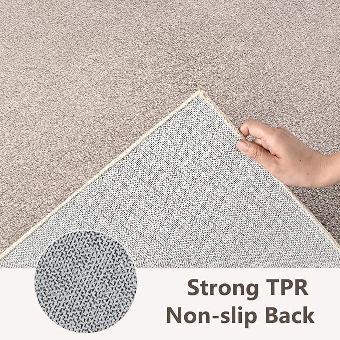 2x6 Oatmeal/White Runner Rug Washable Non-Slip - Image 5