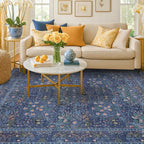 Dark Navy Blue Living Room Rug 5x7 Area Rug - Image 10