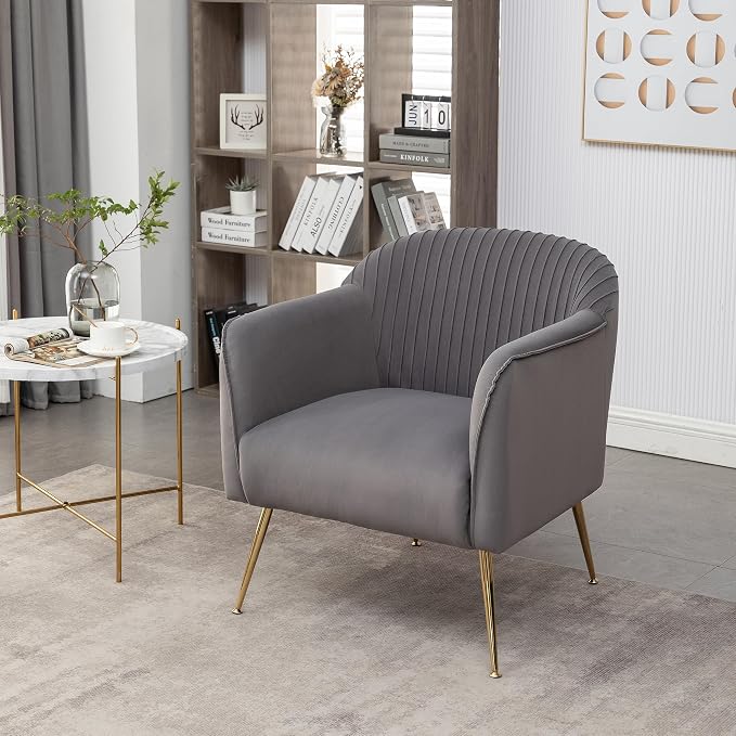 Container Furniture Direct Contemporary Velvet Accent Chairs - Image 7