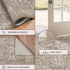 Moss Green 2x5 Bathroom Rug Runners Non Slip Washable - Image 4