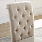 Roundhill Furniture Leviton Solid Wood Tufted Parsons Dining Chairs - Image 7