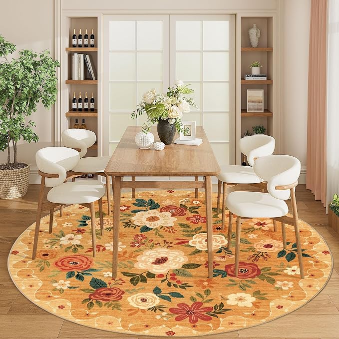 DUKINO 6ft Round Rug, Soft Washable Circle Rug - Image 7