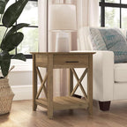 Bush Home End Table with Drawer, Nightstand with Storage, Living Room and - Image 2