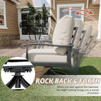 HOMREST Outdoor Swivel Rocker Patio Chairs - Image 3