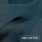 Dusty Blue Sheer Curtains 36 inches Long, Short Kitchen Window Treatment Solid - Image 5