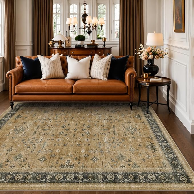 Vintage Desert 5x8 Living Room Area Rug by HazoHaus