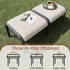 HOMREST Patio Furniture Sets 7 PCS Outdoor Metal Conversation Sets, 360 Degree - Image 8