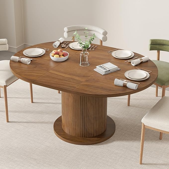 43.3 inch 59 inch Adjustable Size Round Dining Table - Image 4