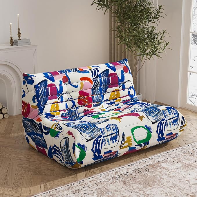 YVDNHP Bean Bag Chair Loveseat, 2 Seater, High Density Memory Foam, Adults & - Image 3