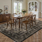 6x9 Area Rugs - Washable Vintage Retro Living Room Rug, Soft Ultra Thin Non - Image 4