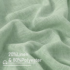 Fresh Green Linen Semi Sheer Curtains - Image 2