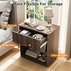 Modern Fluted Nightstand Set of 2 - Image 5