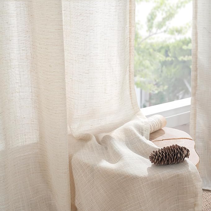 BGment Linen Curtains 84 Inch Length - Image 7
