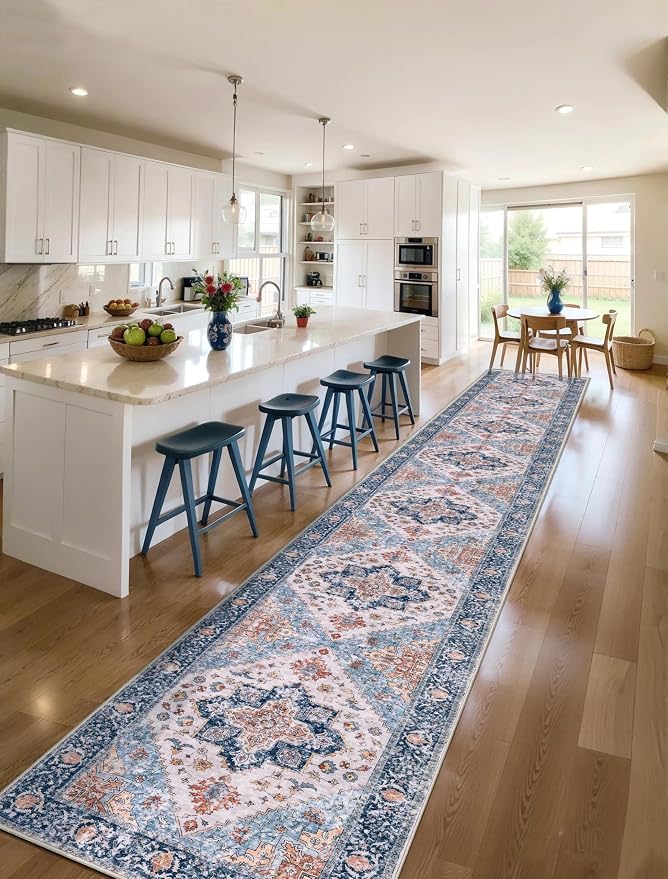 SERISSA 2'6"x18' Washable Non Slip Boho Runner Rug by SERISSAHomeDecorCollection