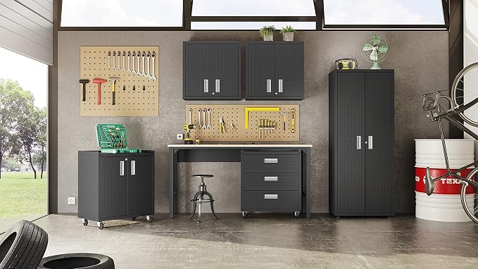 Manhattan Comfort Fortress Storage Units, Charcoal Gray - Image 9