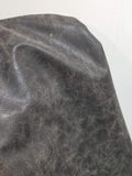 NAT Leathers Gray Vintage Distressed Soft Faux Leather Fabric Sheet PU Sold by by NATLeathers