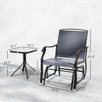 Outsunny 3 Piece Outdoor Glider Chair - Image 7