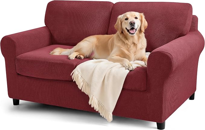 SUBRTEX 5 Pieces Stretch Sofa Slipcover Sets Couch Cover Sets Backrest Cushion by Subrtex