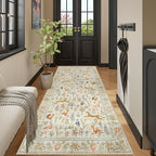 DUKINO 3x8 Runner Rug, Animal Washable Runner Rug - Image 8