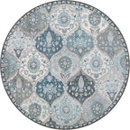 Lahome Moroccan Washable Round Rugs, Soft Vintage Round Rug 4ft Ultra-Thin | - Image 2