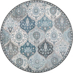 Lahome Moroccan Washable Round Rug, Soft Vintage Small Round Rug 3ft | Non-Slip - Image 3