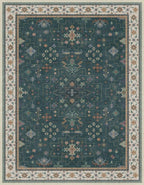 Vintage Dark Green 7x9 Dining Room Rugs - Image 3