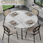 42" Round Dining Table for 2-4, Modern Kitchen Table - Image 4